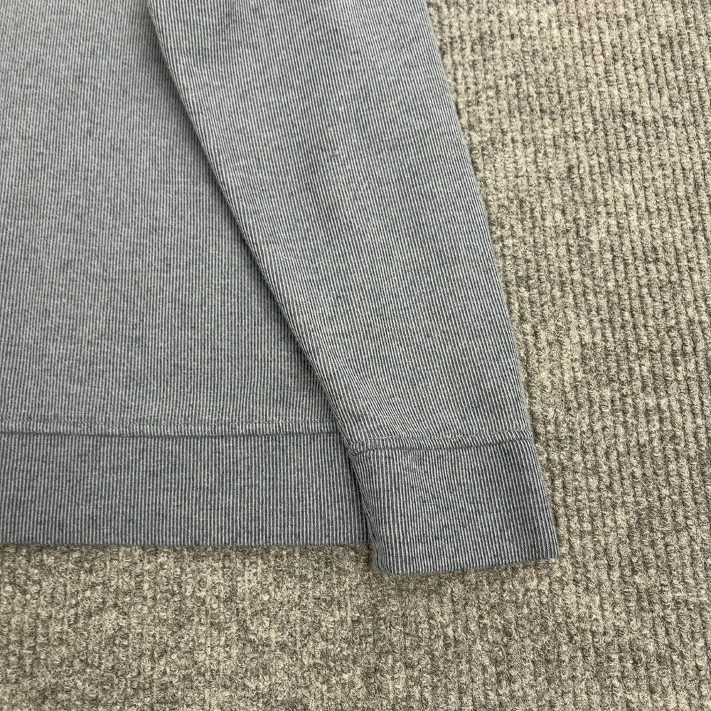 Tommy Bahama Pullover‎ Mens M Blue Cotton Blend Mock Neck Quarter Button Casual